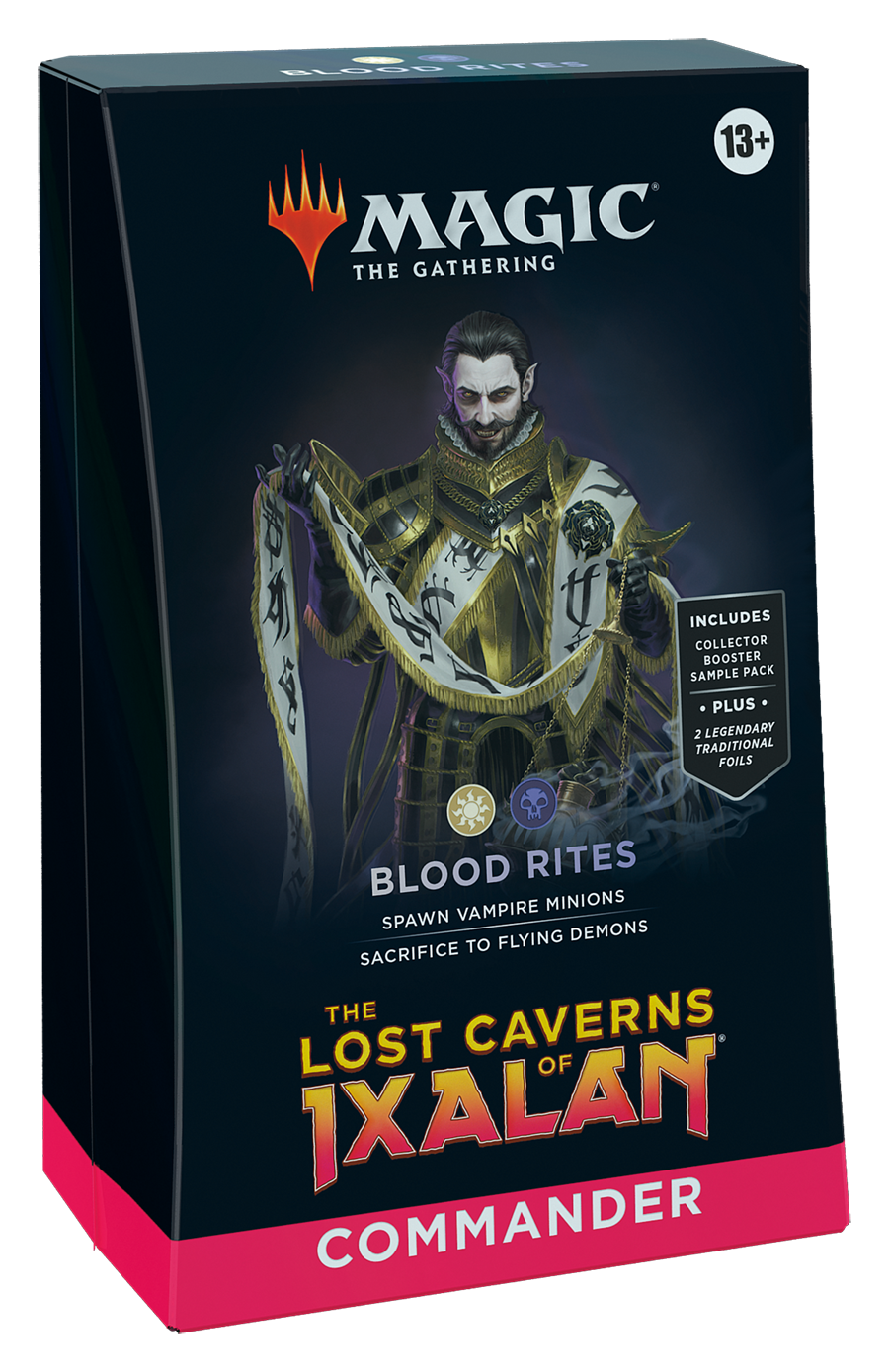 Magic: The Gathering The Lost Caverns of Ixalan Commander Deck - Blood Rites (100-Card Deck, 2-Card Collector Booster Sample Pack + Accessories)