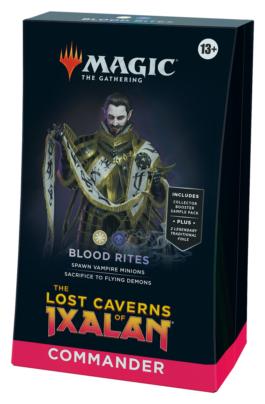 Magic: The Gathering The Lost Caverns of Ixalan Commander Deck - Blood Rites (100-Card Deck, 2-Card Collector Booster Sample Pack + Accessories)